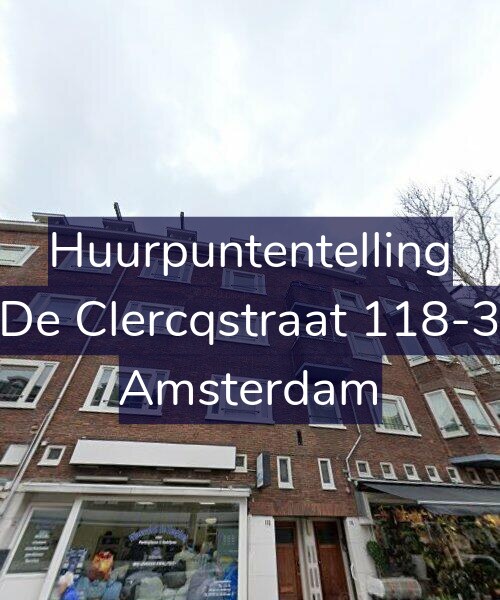 Foto gevel Huurpuntentelling voor De Clercqstraat 118-3, Amsterdam