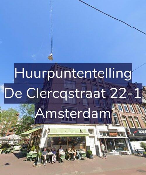 Foto gevel Huurpuntentelling voor De Clercqstraat 22-1, Amsterdam