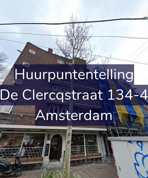 Foto gevel Huurpuntentelling voor De Clercqstraat 134-4, Amsterdam