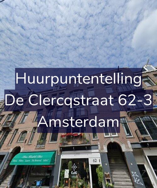 Foto gevel Huurpuntentelling voor De Clercqstraat 62-3, Amsterdam