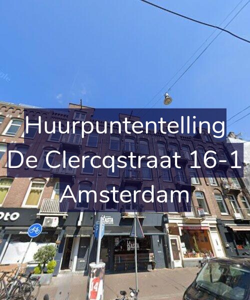 Foto gevel Huurpuntentelling voor De Clercqstraat 16-1, Amsterdam