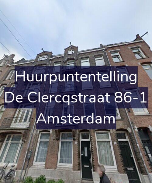 Foto gevel Huurpuntentelling voor De Clercqstraat 86-1, Amsterdam