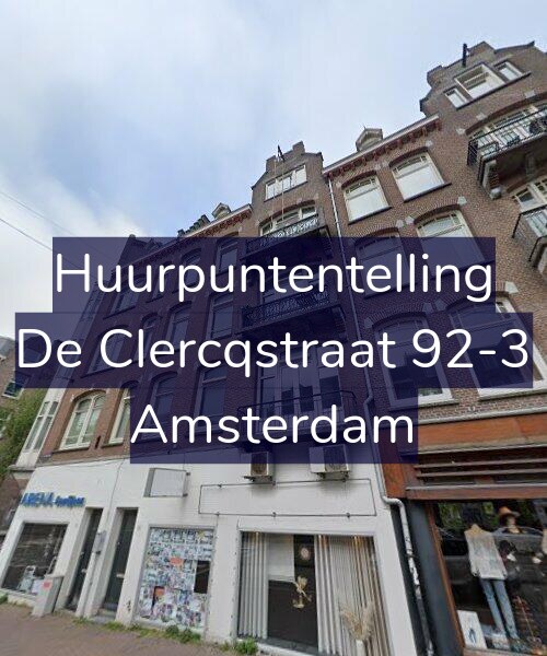 Foto gevel Huurpuntentelling voor De Clercqstraat 92-3, Amsterdam