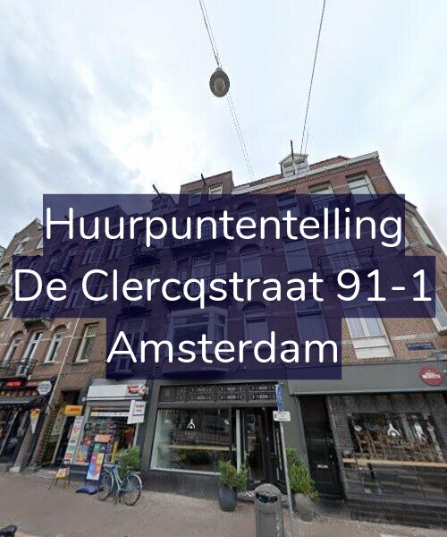 Foto gevel Huurpuntentelling voor De Clercqstraat 91-1, Amsterdam