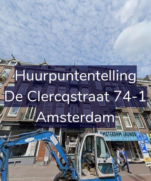 Foto gevel Huurpuntentelling voor De Clercqstraat 74-1, Amsterdam