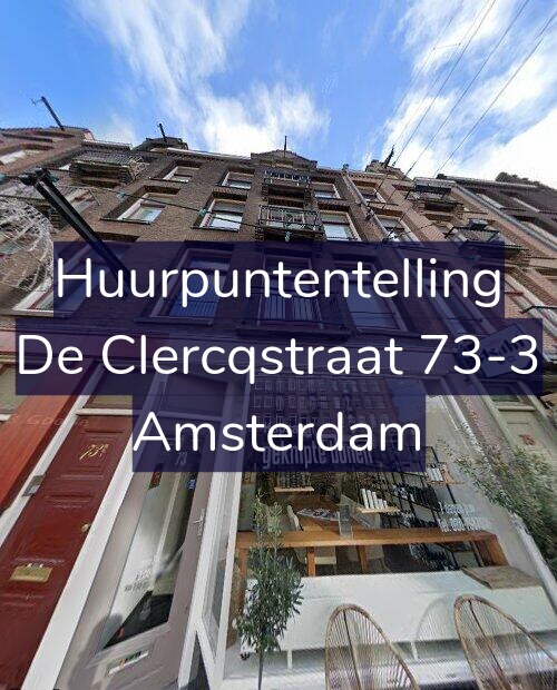Foto gevel Huurpuntentelling voor De Clercqstraat 73-3, Amsterdam