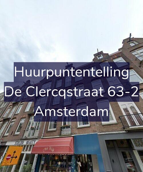 Foto gevel Huurpuntentelling voor De Clercqstraat 63-2, Amsterdam
