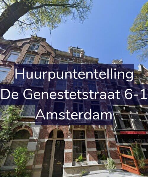Foto gevel Huurpuntentelling voor De Genestetstraat 6-1, Amsterdam