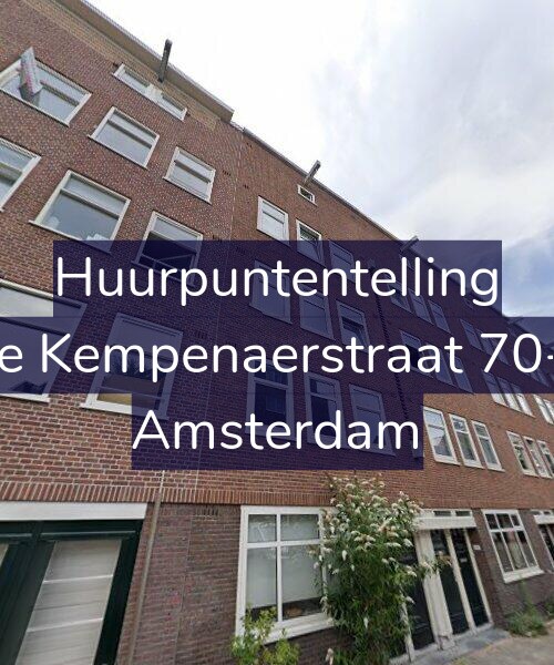 Foto gevel Huurpuntentelling voor De Kempenaerstraat 70-1, Amsterdam