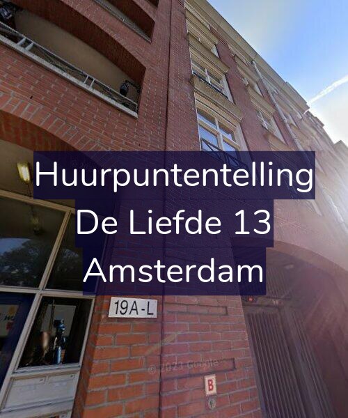 Foto gevel Huurpuntentelling voor De Liefde 13, Amsterdam