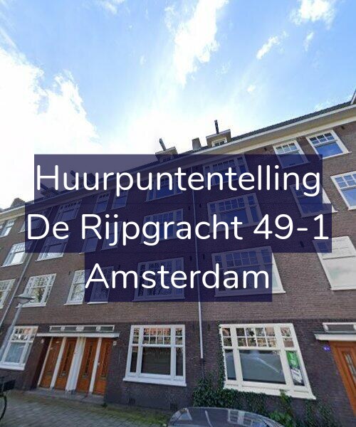 Foto gevel Huurpuntentelling voor De Rijpgracht 49-1, Amsterdam