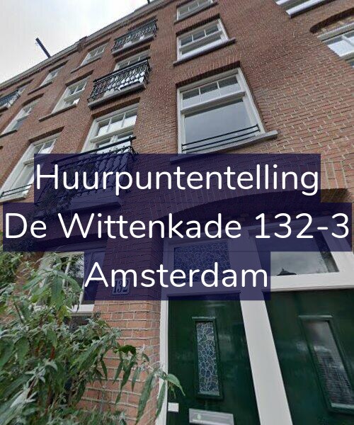 Foto gevel Huurpuntentelling voor De Wittenkade 132-3, Amsterdam