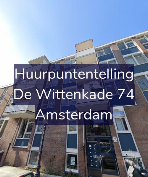 Foto gevel Huurpuntentelling voor De Wittenkade 74, Amsterdam