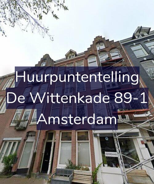 Foto gevel Huurpuntentelling voor De Wittenkade 89-1, Amsterdam