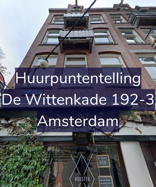 Foto gevel Huurpuntentelling voor De Wittenkade 192-3, Amsterdam