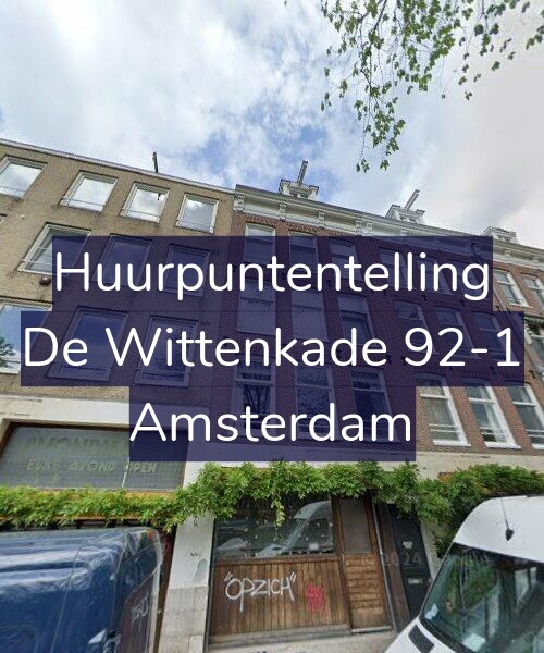 Foto gevel Huurpuntentelling voor De Wittenkade 92-1, Amsterdam
