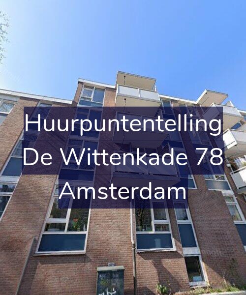Foto gevel Huurpuntentelling voor De Wittenkade 78, Amsterdam
