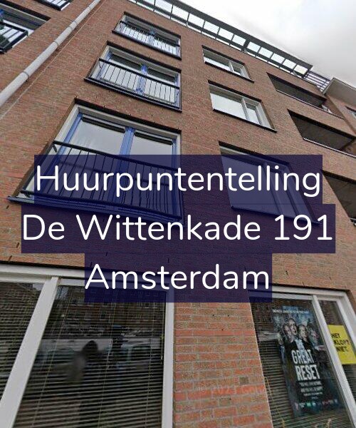 Foto gevel Huurpuntentelling voor De Wittenkade 191, Amsterdam