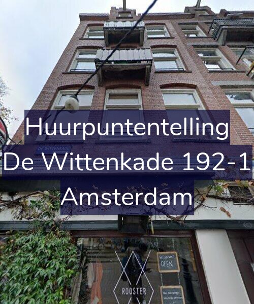 Foto gevel Huurpuntentelling voor De Wittenkade 192-1, Amsterdam