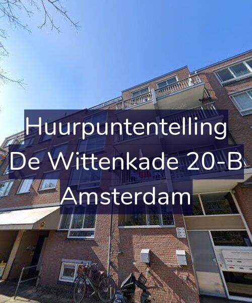 Foto gevel Huurpuntentelling voor De Wittenkade 20-B, Amsterdam