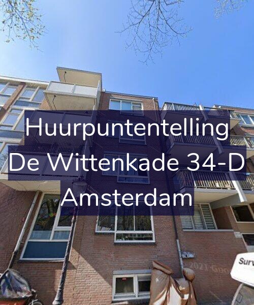 Foto gevel Huurpuntentelling voor De Wittenkade 34-D, Amsterdam