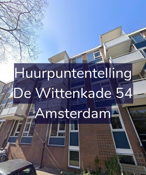 Foto gevel Huurpuntentelling voor De Wittenkade 54, Amsterdam