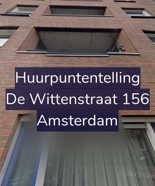 Foto gevel Huurpuntentelling voor De Wittenstraat 156, Amsterdam