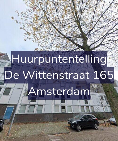 Foto gevel Huurpuntentelling voor De Wittenstraat 165, Amsterdam