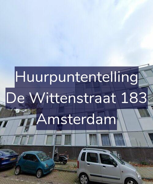 Foto gevel Huurpuntentelling voor De Wittenstraat 183, Amsterdam