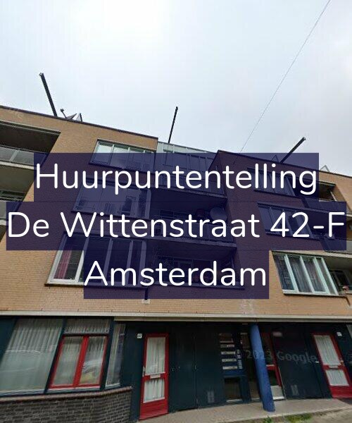 Foto gevel Huurpuntentelling voor De Wittenstraat 42-F, Amsterdam