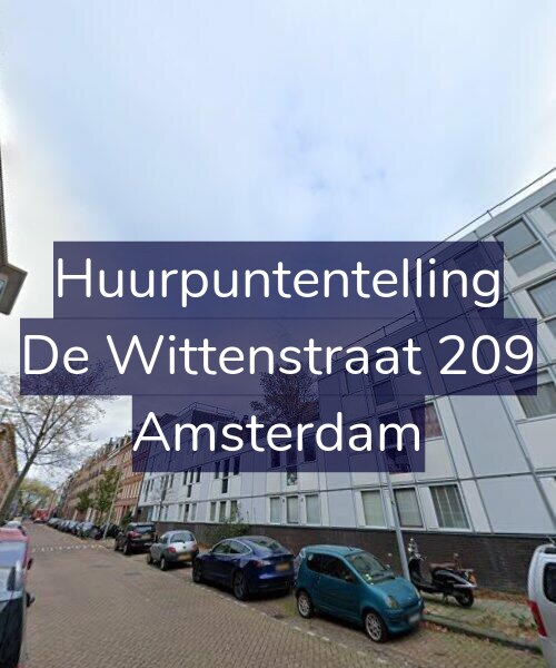 Foto gevel Huurpuntentelling voor De Wittenstraat 209, Amsterdam