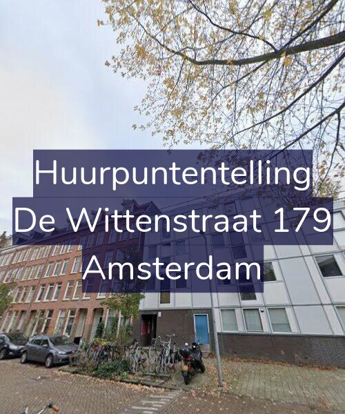 Foto gevel Huurpuntentelling voor De Wittenstraat 179, Amsterdam