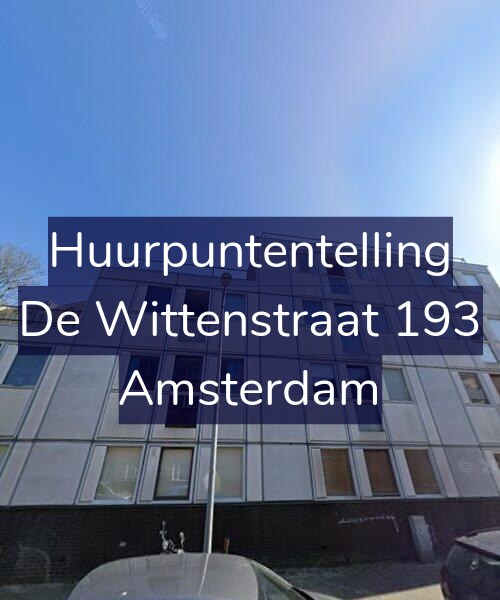 Foto gevel Huurpuntentelling voor De Wittenstraat 193, Amsterdam