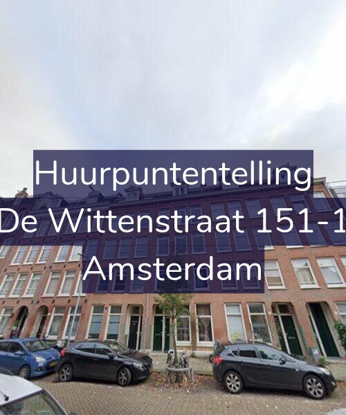 Foto gevel Huurpuntentelling voor De Wittenstraat 151-1, Amsterdam