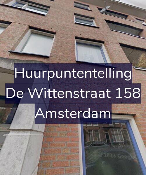 Foto gevel Huurpuntentelling voor De Wittenstraat 158, Amsterdam