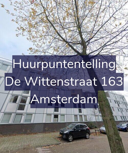 Foto gevel Huurpuntentelling voor De Wittenstraat 163, Amsterdam