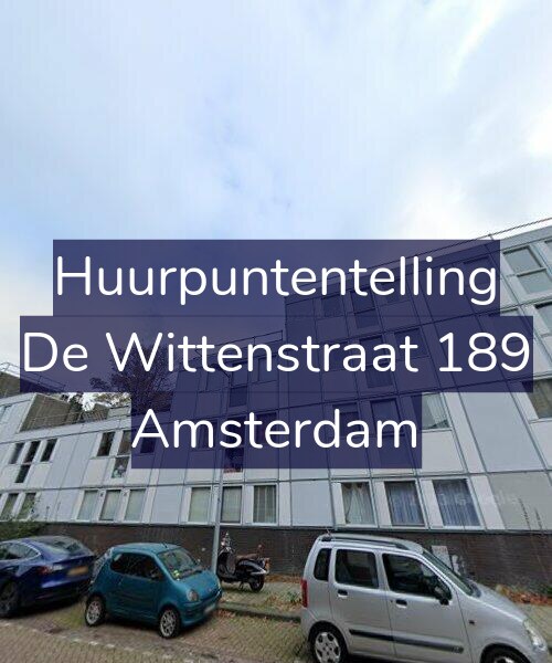 Foto gevel Huurpuntentelling voor De Wittenstraat 189, Amsterdam