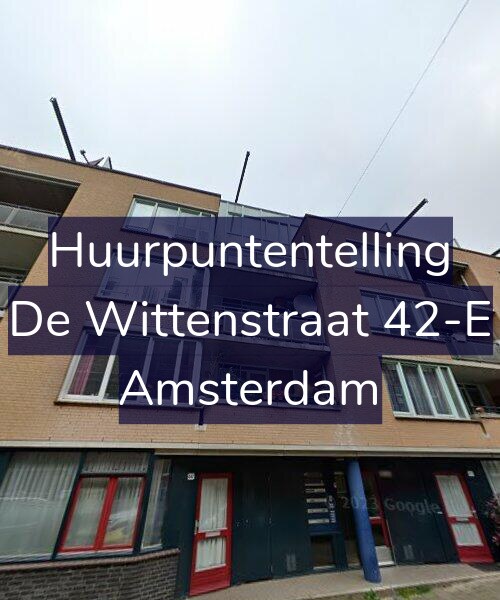 Foto gevel Huurpuntentelling voor De Wittenstraat 42-E, Amsterdam