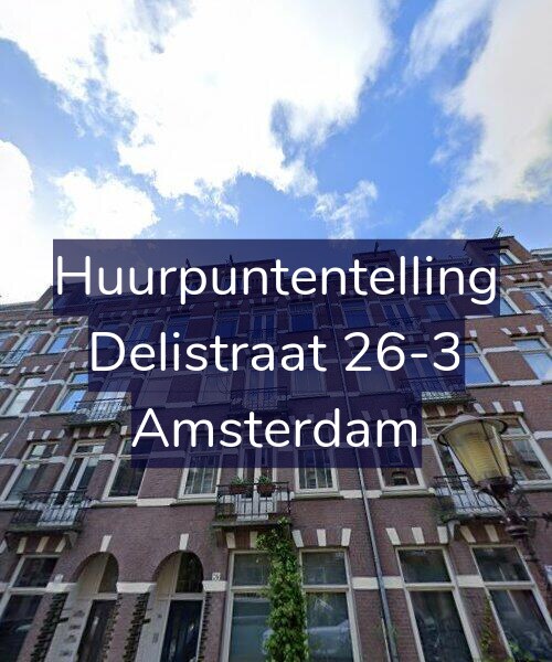 Foto gevel Huurpuntentelling voor Delistraat 26-3, Amsterdam