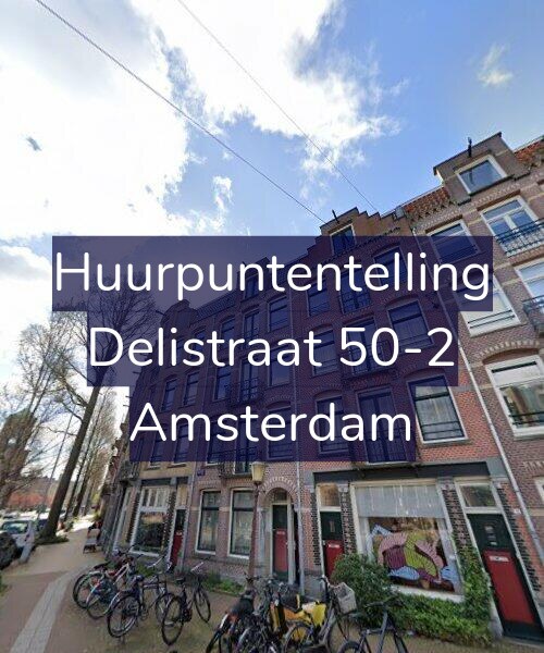 Foto gevel Huurpuntentelling voor Delistraat 50-2, Amsterdam