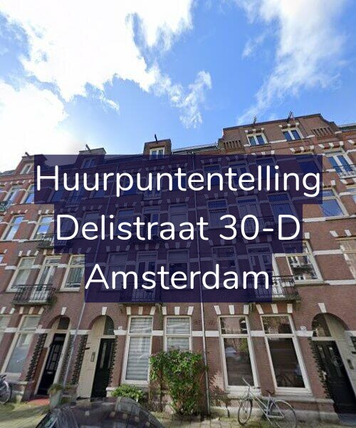 Foto gevel Huurpuntentelling voor Delistraat 30-D, Amsterdam