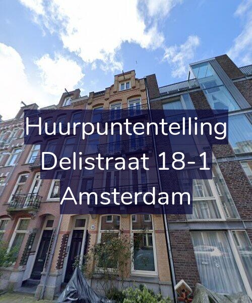 Foto gevel Huurpuntentelling voor Delistraat 18-1, Amsterdam