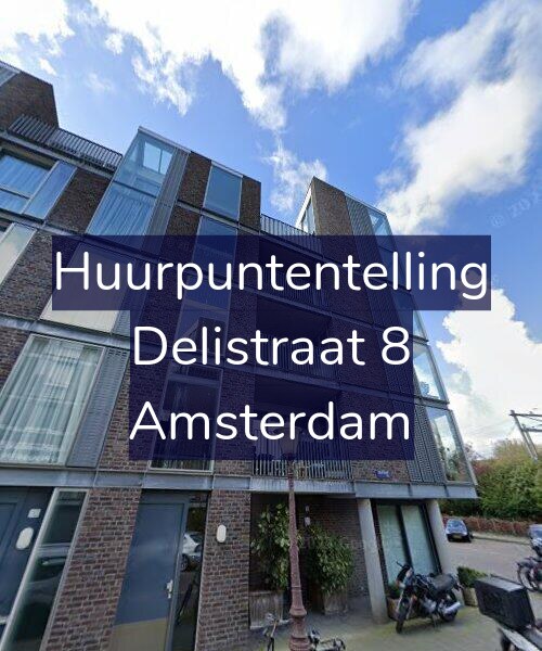 Foto gevel Huurpuntentelling voor Delistraat 8, Amsterdam