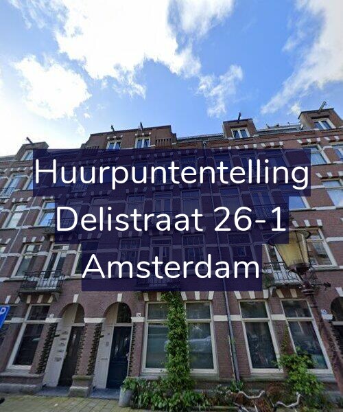 Foto gevel Huurpuntentelling voor Delistraat 26-1, Amsterdam