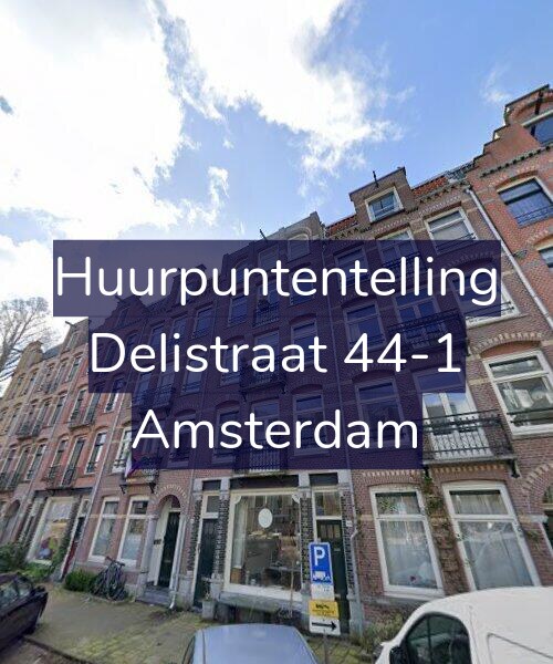 Foto gevel Huurpuntentelling voor Delistraat 44-1, Amsterdam