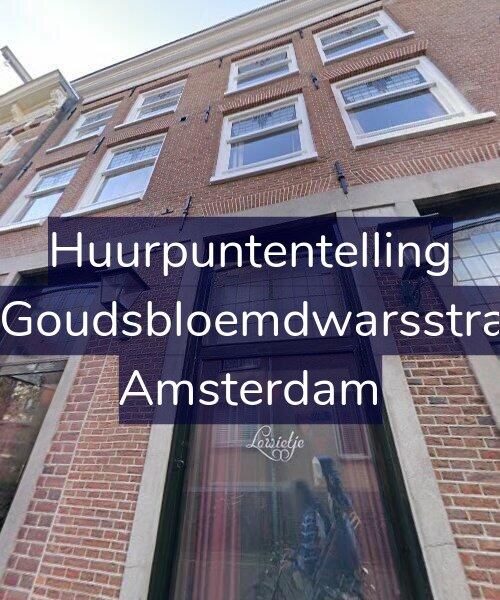 Foto gevel Huurpuntentelling voor Derde Goudsbloemdwarsstraat 2-B, Amsterdam