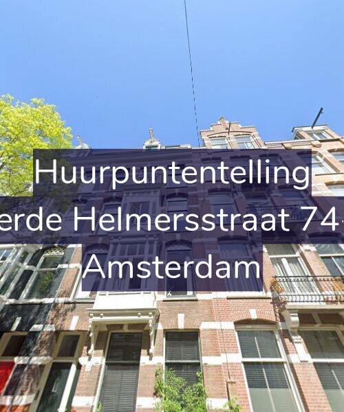 Foto gevel Huurpuntentelling voor Derde Helmersstraat 74-3, Amsterdam