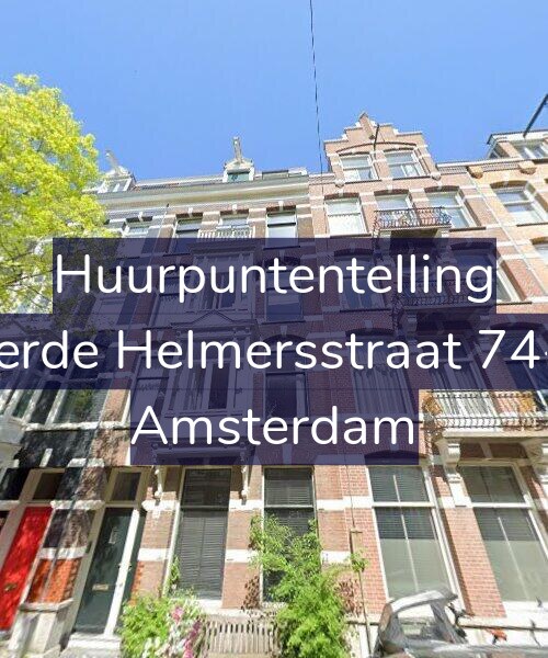 Foto gevel Huurpuntentelling voor Derde Helmersstraat 74-1, Amsterdam