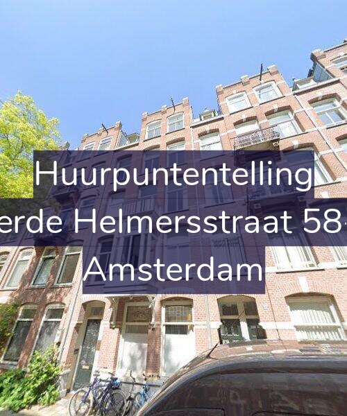Foto gevel Huurpuntentelling voor Derde Helmersstraat 58-1, Amsterdam