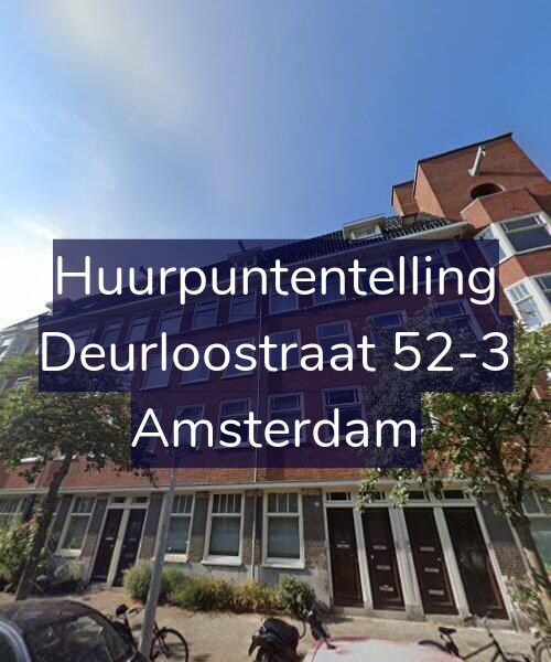 Foto gevel Huurpuntentelling voor Deurloostraat 52-3, Amsterdam